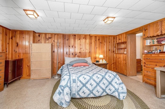 101 Harold Ave, Dracut, MA 01826 - bedroom featuring wooden walls and light colored carpet
