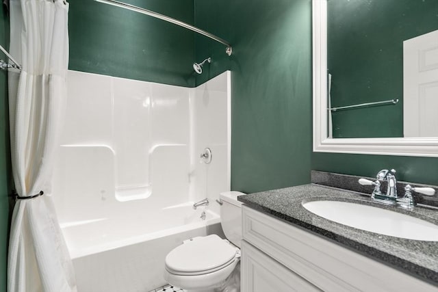 215 Harvard St Unit 40, Medford, MA 02155 - full bathroom featuring toilet, shower / bath combo with shower curtain, and vanity