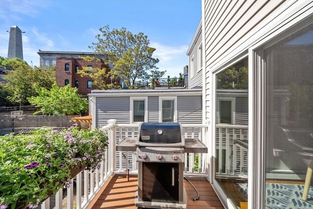 7 Trenton St Unit 2, Boston, MA 02129 - wooden deck with a grill