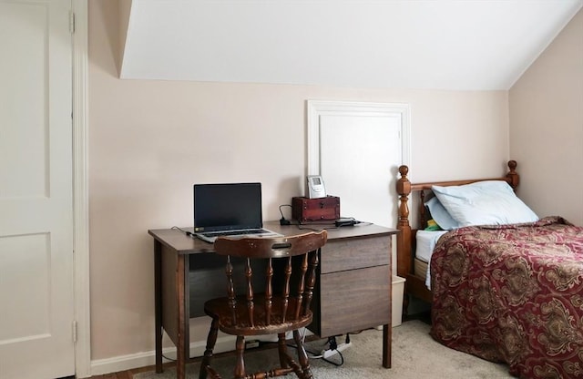 bedroom featuring carpet