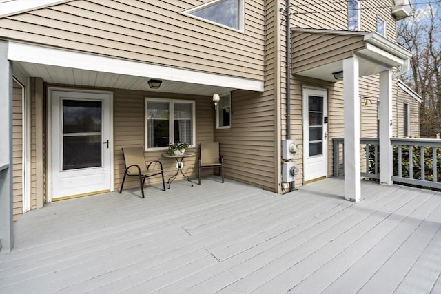 view of wooden deck
