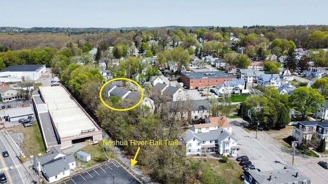 drone / aerial view with a residential view