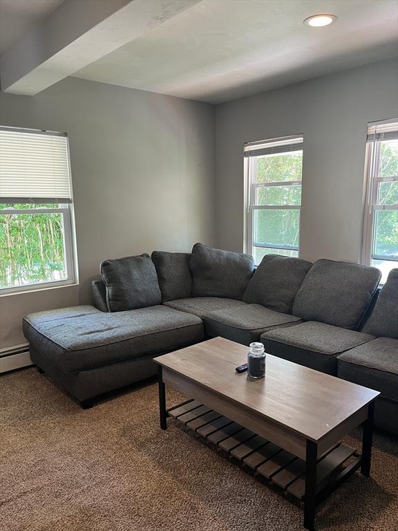 13 Harrison Ave, Bourne, MA 02532 - living area with carpet flooring and recessed lighting
