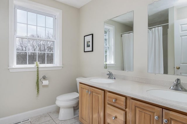 bathroom featuring a sink and plenty of natural light