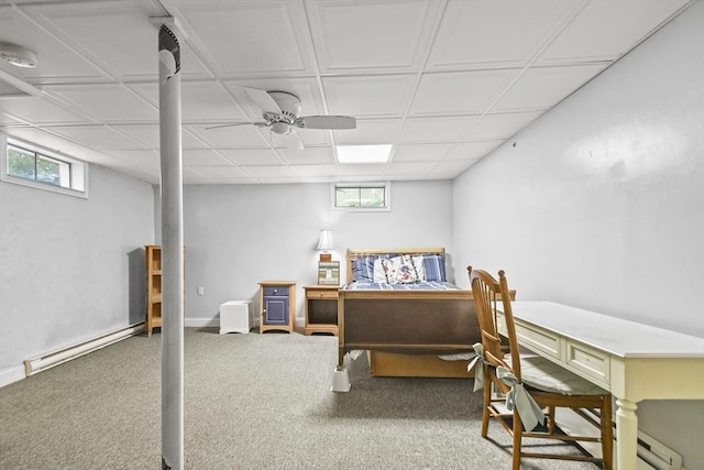231 Georgetown Rd, Boxford, MA 01921 - carpeted office space with a baseboard heating unit and healthy amount of natural light