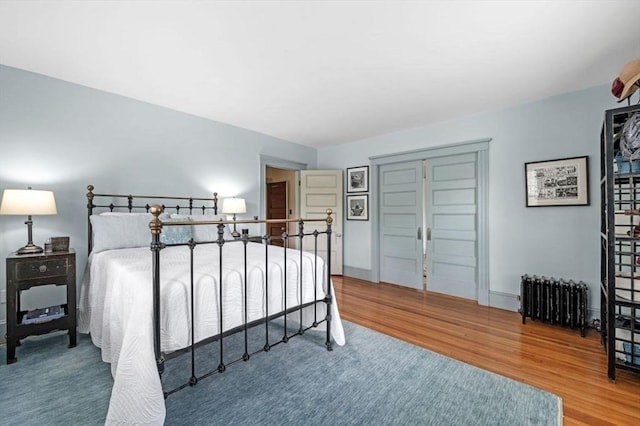 5 Willow Ave, Somerville, MA 02144 - bedroom with radiator heating unit and wood finished floors
