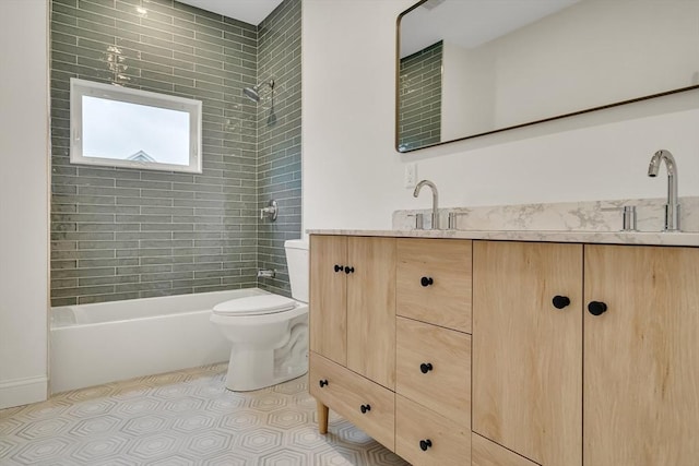 38 Green St Unit 38, Watertown, MA 02472 - full bath with double vanity, toilet, and tub / shower combination