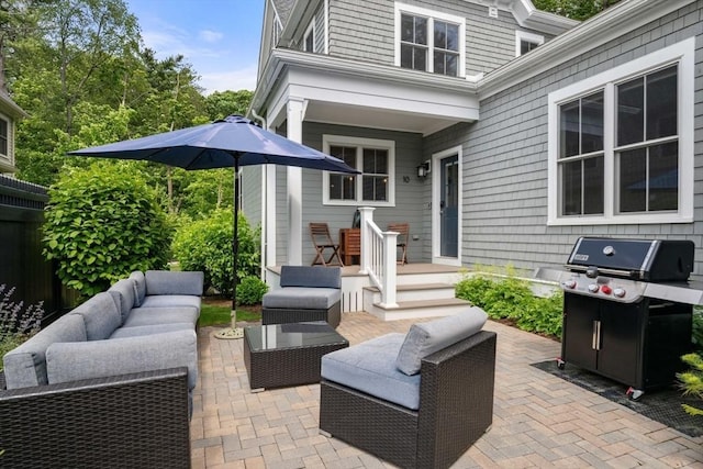 10 Fieldstone Way Unit 11, Wellesley, MA 02482 - view of patio / terrace featuring area for grilling and an outdoor hangout area