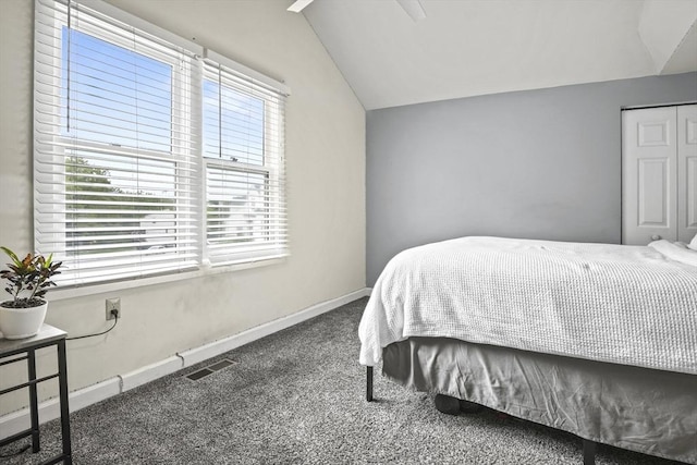 60 Mahogany Run Unit 60, Leominster, MA 01453 - carpeted bedroom featuring lofted ceiling and baseboards