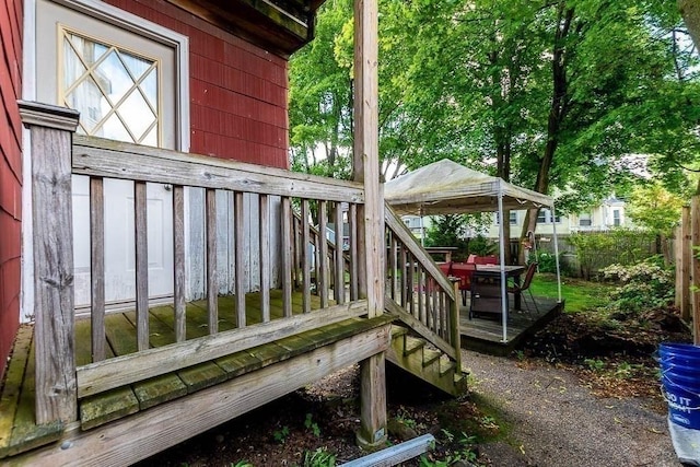 26 Hawthorne St, Brockton, MA 02301 - deck with a gazebo