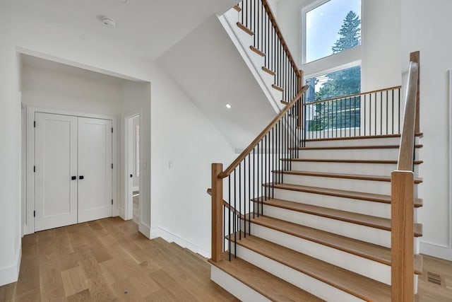 foyer featuring light hardwood / wood-style floors