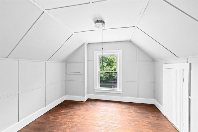 225 Pleasant St, Weymouth, MA 02190 - additional living space with hardwood / wood-style floors, vaulted ceiling, and baseboards