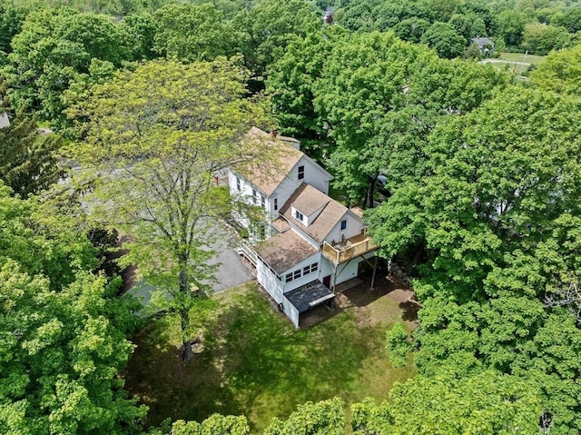 225 Pleasant St, Weymouth, MA 02190 - view from above of property with a forest