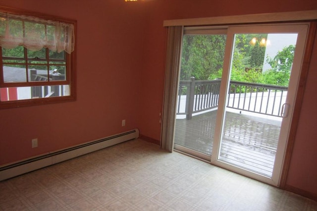 30 Bailey Rd, Oxford, MA 01540 - unfurnished room featuring baseboard heating, baseboards, and light floors