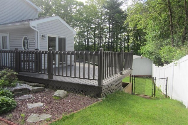 30 Bailey Rd, Oxford, MA 01540 - view of yard featuring a deck and a gate
