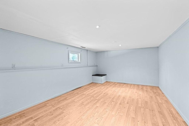 225 Lincoln St Unit G3, Duxbury, MA 02332 - basement with wood finished floors and recessed lighting