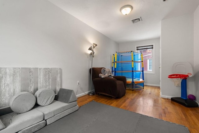 living room featuring hardwood / wood-style flooring