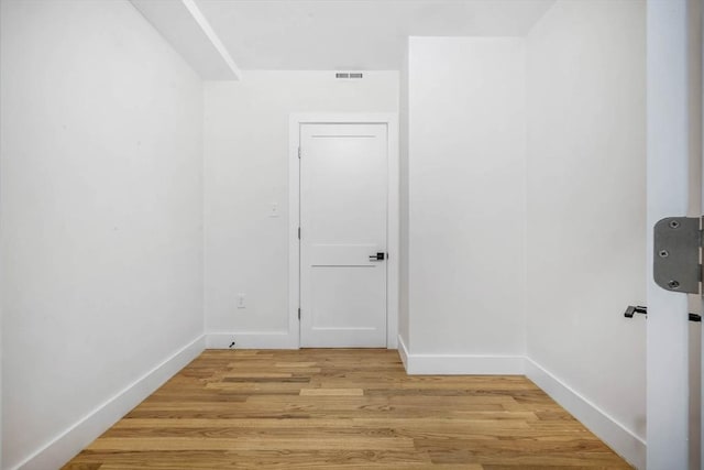 empty room featuring light wood-type flooring