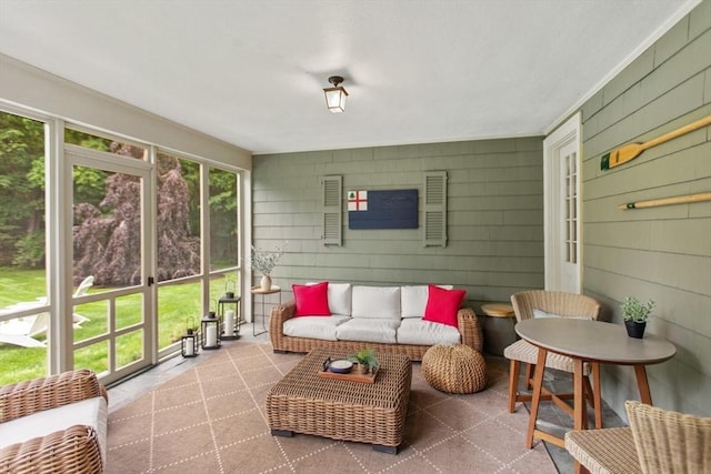 114 Chestnut St, North Reading, MA 01864 - sunroom / solarium with an outdoor hangout area and heating unit