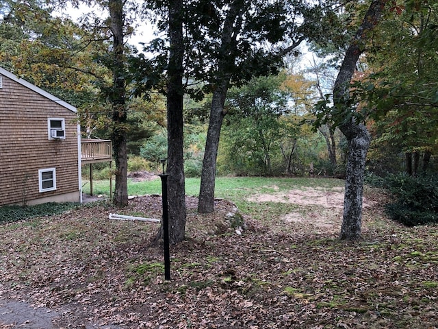 view of yard featuring a deck