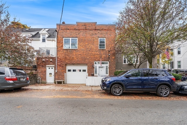 view of property with a garage