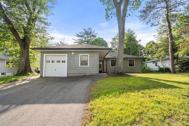 119 S Main St, Sharon, MA 02067 - ranch-style home with driveway, a front yard, and a garage