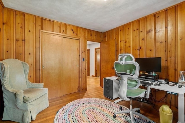 119 S Main St, Sharon, MA 02067 - office featuring light wood-style flooring and wooden walls