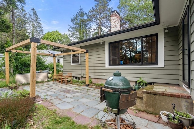 119 S Main St, Sharon, MA 02067 - view of patio / terrace featuring area for grilling and a pergola