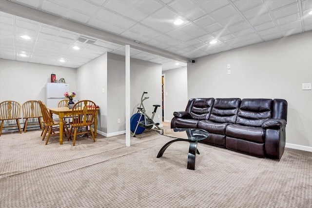 view of carpeted living room