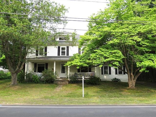 187 High St, Billerica, MA 01862 - view of front of home with a front yard and covered porch