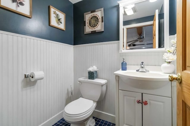 69 Leverett Ave, Revere, MA 02151 - bathroom featuring toilet, vanity, and tile patterned flooring