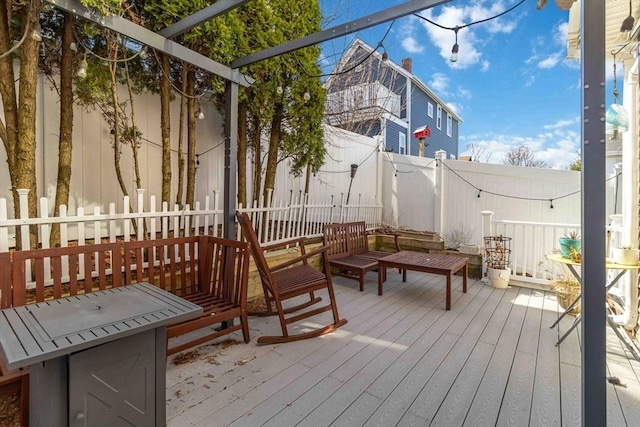 69 Leverett Ave, Revere, MA 02151 - wooden terrace featuring a fenced backyard