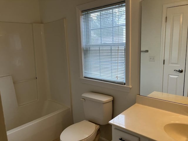 full bath with vanity and toilet