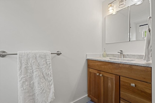 3 Roosevelt Pl, Newburyport, MA 01950 - bathroom with vanity and baseboards