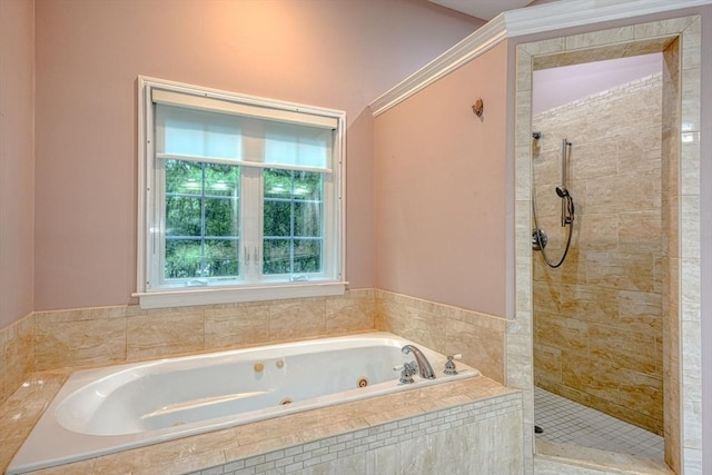 106 Willow Brook Dr Unit 106, Wayland, MA 01778 - full bath with a jetted tub and a tile shower
