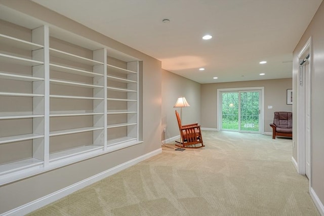 106 Willow Brook Dr Unit 106, Wayland, MA 01778 - sitting room featuring an upstairs landing, carpet, and recessed lighting