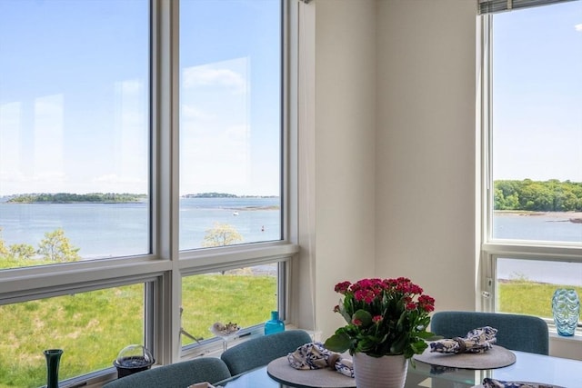 130 Broad Reach Unit 303, Weymouth, MA 02191 - dining area with a water view