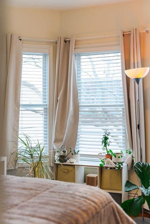 bedroom featuring multiple windows