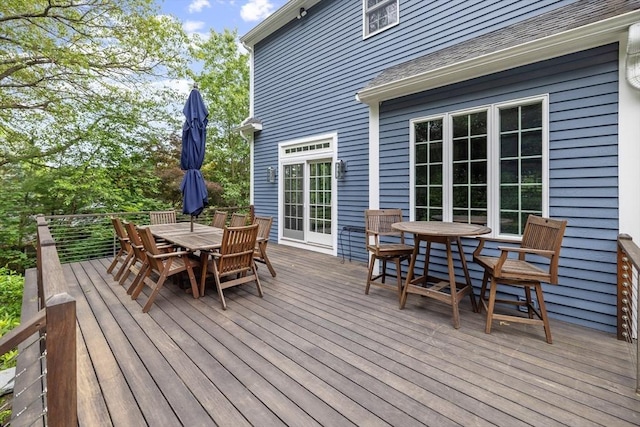 22 Flintlock Rd, Lexington, MA 02420 - wooden deck featuring outdoor dining space