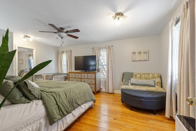 36-38 Priesing St, Boston, MA 02130 - bedroom featuring light wood-style floors, baseboards, and a ceiling fan