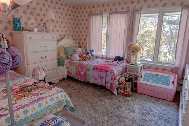 bedroom with carpet floors