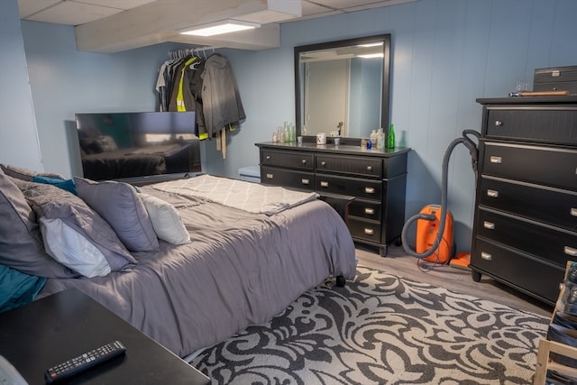 bedroom featuring light wood-type flooring