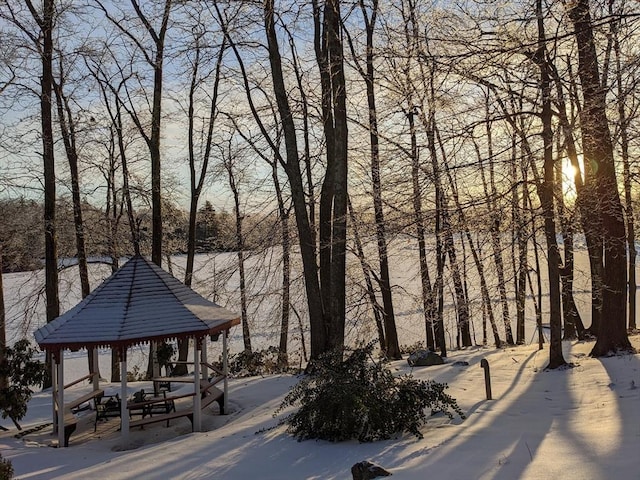 view of community featuring a gazebo