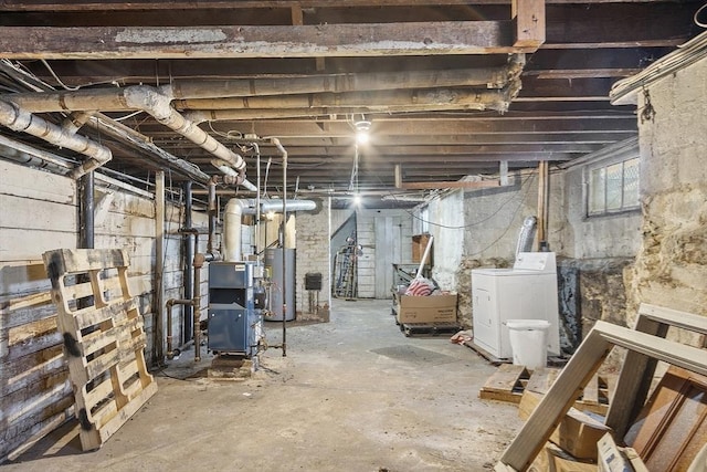 136-138 N St, Somerville, MA 02144 - below grade area with independent washer and dryer and water heater