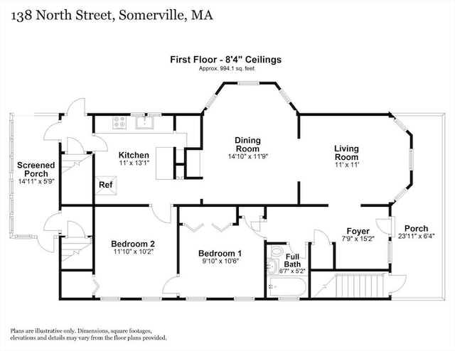 136-138 N St, Somerville, MA 02144 - floor plan
