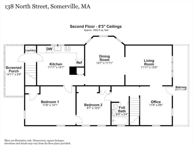 136-138 N St, Somerville, MA 02144 - view of layout