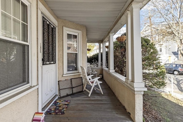 136-138 N St, Somerville, MA 02144 - view of patio featuring a porch