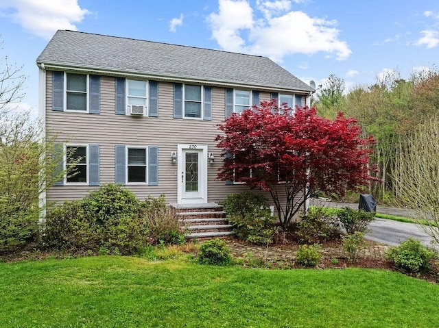 230 Plain, Taunton, MA 02780 - colonial inspired home with a front lawn and cooling unit