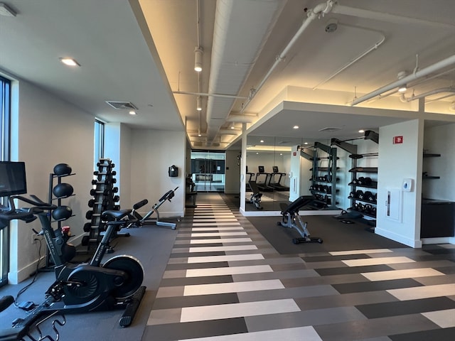 view of exercise room