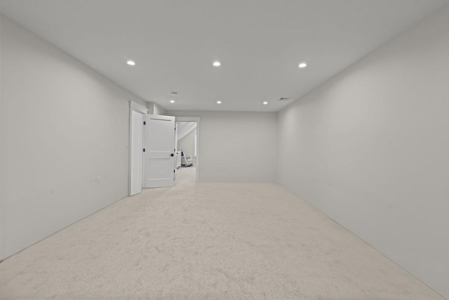 interior space with light colored carpet